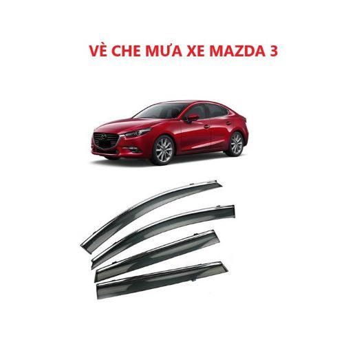 VÈ CHE MƯA CHỈ MẠ CROM XE MAZDA 3