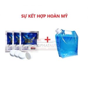 COMBO TÚI ĐỰNG NƯỚC DÃ NGOẠI 10L + 10 VIÊN SỦI NƯỚC RỬA KÍNH