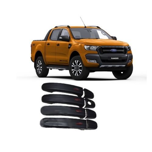 BỘ ỐP TAY CỬA MẪU ĐEN DÀNH CHO XE FORD RANGER