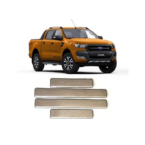 BỘ ỐP BẬC, NẸP BƯỚC CHÂN NGOÀI INOX DÀNH CHO XE FORD RANGER 2016-2019