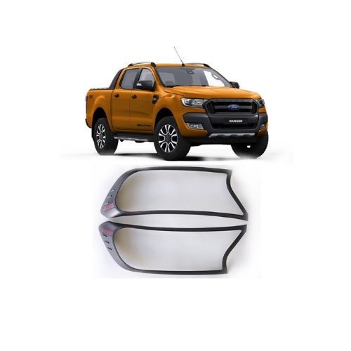 BỘ ỐP TRANG TRÍ VIỀN ĐÈN TRƯỚC MẪU ĐEN DÀNH CHO XE FORD RANGER 2016-2019