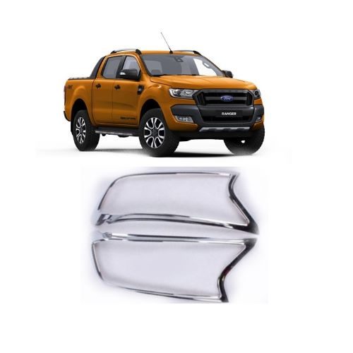 BỘ ỐP TRANG TRÍ VIỀN ĐÈN TRƯỚC MẠ CROM DÀNH CHO XE FORD RANGER 2016-2019