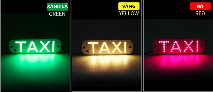 ĐÈN LED TAXI CỦA HÃNG YOBIS DÁN TRÊN KÍNH LÁI XE Ô TÔ