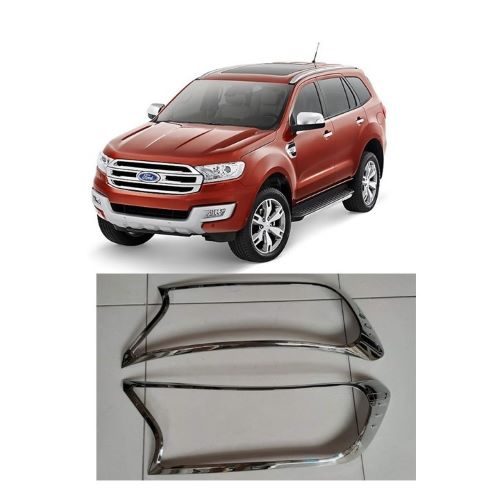 BỘ ỐP TRANG TRÍ VIỀN ĐÈN TRƯỚC MẠ CROM DÀNH CHO XE FORD EVEREST 2018