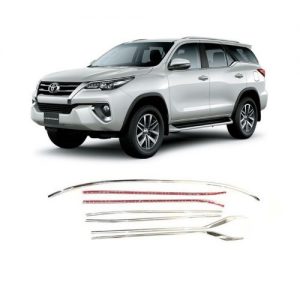 NẸP INOX VIỀN CHÂN KÍNH XE TOYOTA FORTUNER 2017-2019