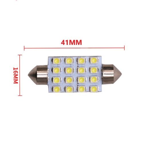 BÓNG LED TRẦN Ô TÔ , XE HƠI 2835-41MM 16 LED