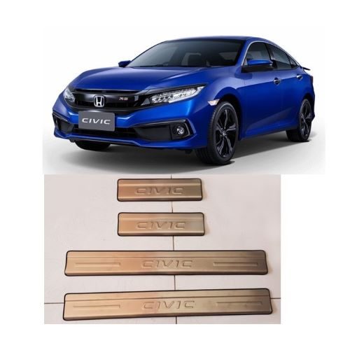 BỘ NẸP BƯỚC CHÂN NGOÀI INOX DÀNH CHO XE HONDA CIVIC-2019