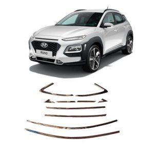 BỘ NẸP VIỀN CONG KÍNH INOX XE HYUNDAI KONA 2019