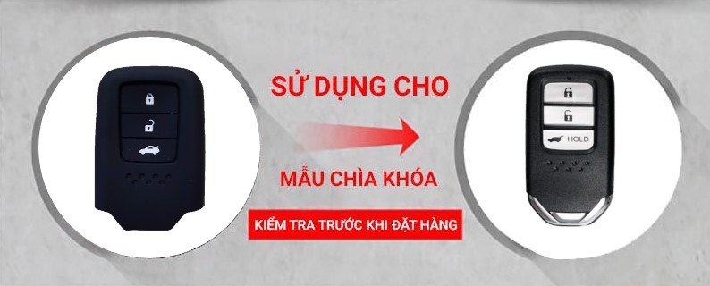 BỌC CHÌA KHÓA SILICON 3 NÚT DÀNH XE HONDA ACCORD, CRV CAO CẤP.