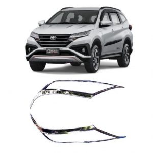 BỘ ỐP VIỀN ĐÈN TRƯỚC MẠ CROM DÀNH CHO XE TOYOTA RUSH 2018-2019