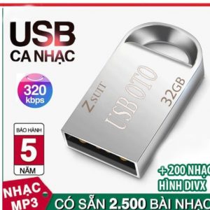 USB 32G PHÁT NHẠC CHẤT LƯỢNG CAO 2400 BÀI NHẠC MP3 (320kbps)+200 VIDEO DIVX CHO XE Ô TÔ