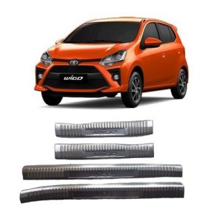 BỘ NẸP BƯỚC CHÂN TRONG INOX DÀNH CHO XE TOYOTA WIGO 2018-2020