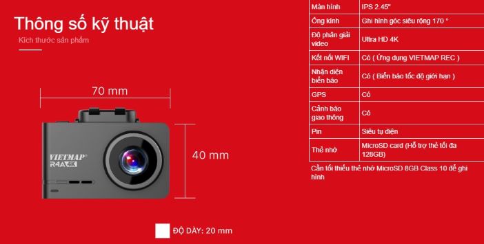 CAMERA HÀNH TRÌNH VIETMAP R4A NHẬN DIỆN BIỂN BÁO GIAO THÔNG