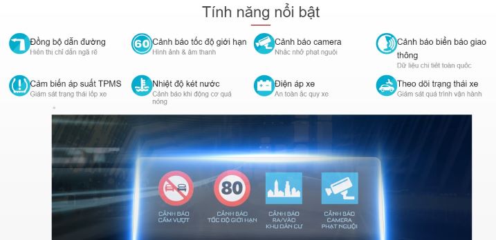 HUD DẪN ĐƯỜNG KẾT NỐI CẢM BIẾN TPMS VIETMAP H1AS 