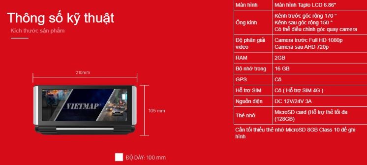 CAMERA HÀNH TRÌNH VIETMAP D22 TRỢ LÝ LÁI XE ĐA NĂNG