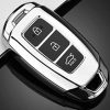 ỐP BỌC CHÌA KHÓA MẠ CROM XE HYUNDAI KONA , TUCSON , ACCENT , SANTAFE , i10 KÈM MÓC ĐEO