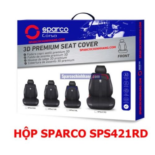 LÓT GHẾ DA CAO CẤP SPARCO SPS421RD CHO XE Ô TÔ