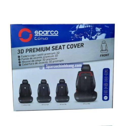 LÓT GHẾ DA CAO CẤP SPARCO SPS421BK CHO XE Ô TÔ