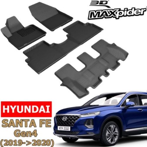 THẢM LÓT SÀN XE HYUNDAI SANTAFE CHÍNH HÃNG 3D MAXPIDER KAGU 2019-2021