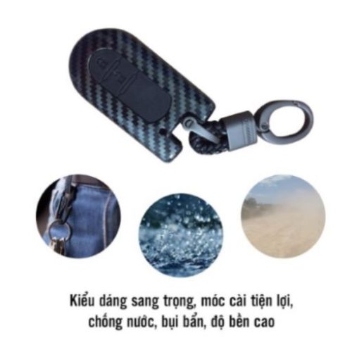 ỐP BỌC CHÌA KHÓA PHỦ VÂN CARBON XE TOYOTA RUSH KÈM MÓC KHÓA 